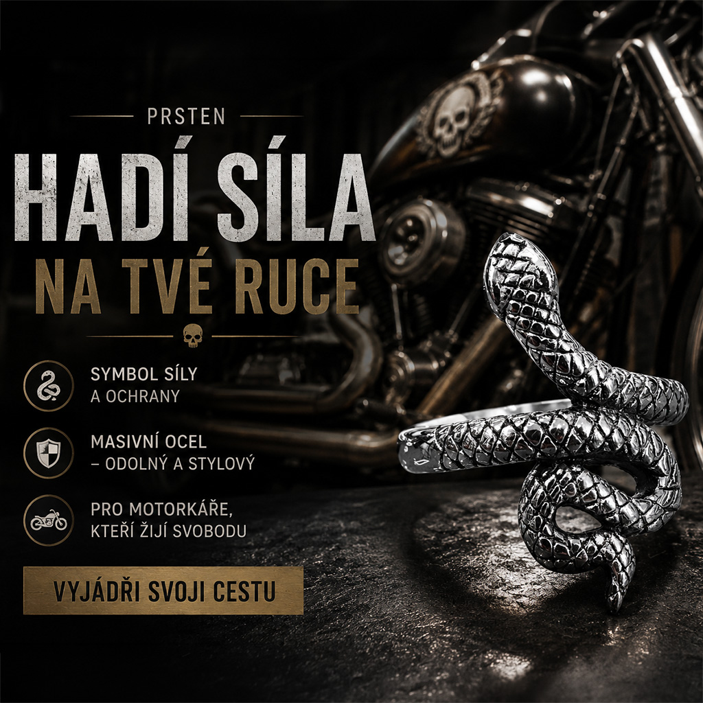 Pánský ocelový prsten Iron Viper s hadem (2)